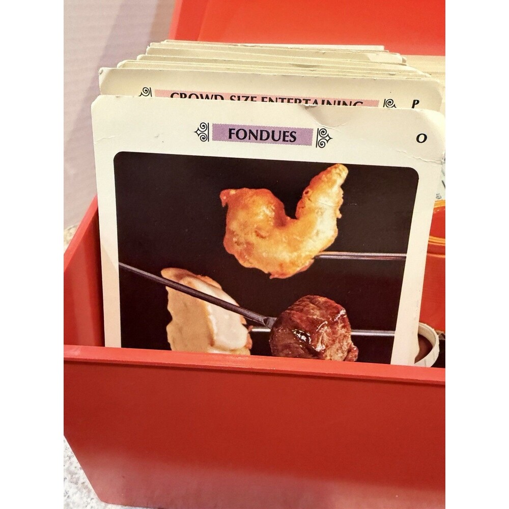 Vintage 1971 Betty Crocker Recipe Card Library Red Box - 18 of 24 Sections - Picture 3 of 7